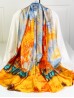 Premium Silk Feeling Spring Print Scarf